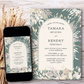 Botanische met een sapmannetje Sage Green Almond W Kaart