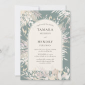 Botanische met een sapmannetje Sage Green Almond W Kaart (Voorkant)