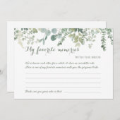 Botanische Mijn favoriete herinneringen met de bru Kaart (Voorkant / Achterkant)