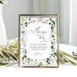 Botanische Mimosa Bar-Drink Poster<br><div class="desc">Een waterverf botanisch mimosa bar drink-bord is een adembenemend kunstwerk dat de schoonheid van de natuur bij elke viering brengt. De delicate penseelstreken van de waterverf creëer een mesmeriserend effect dat de ingewikkelde details van elke bloem en elk blad laat zien. De kleuren mengen naadloos, die het teken een zachte...</div>