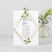 Botanische minimale tafel nummer zitplaats kaart (Staand voorkant)