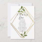 Botanische minimale tafel nummer zitplaats kaart (Voorkant)