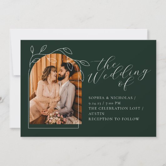 Botanische minimale uitnodiging tot het sturen van (Voorkant)