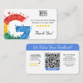 Botanische minimalistische Google Review Kaart met Visitekaartje (Voorkant / Achterkant)