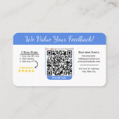 Botanische minimalistische Google Review Kaart met Visitekaartje (Achterkant)