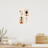 Botanische Minimalistische Muur Kunst Set | Abstra Poster (Keuken)