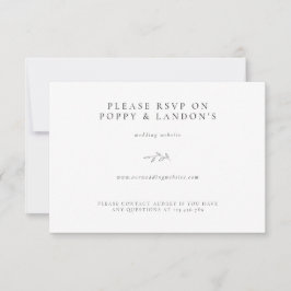 Botanische minimalistische typografie RSVP Respons Kaartje