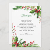 Botanische mistletoe Baby shower Dank je wel Bedankkaart (Voorkant / Achterkant)