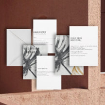 Botanische moderne huwelijksuitnodiging: Collectie