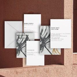 Botanische moderne huwelijksuitnodiging: Collectie Kaart