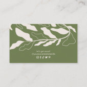 Botanische moderne Loyalty-Kaarten Klantenkaartje (Achterkant)