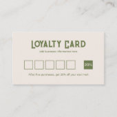 Botanische moderne Loyalty-Kaarten Klantenkaartje (Voorkant)