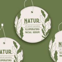 Botanische moderne productverpakking Hang Label