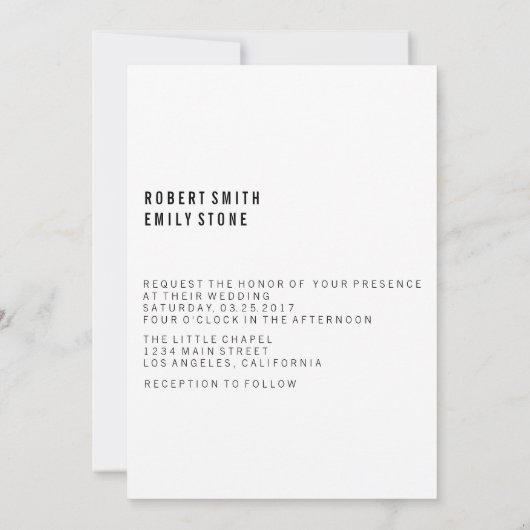 Botanische moderne uitnodiging tot bruiloft (Achterkant)