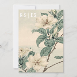 Botanische moderne uitnodiging tot bruiloft