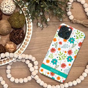 Botanische Moderne Witte Bloemen meisjesnaam Case-Mate iPhone Case