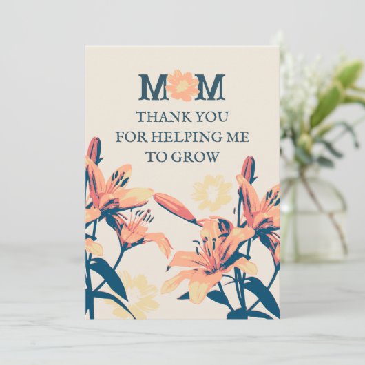  Botanische Moeder Dank u Kaart (Staand voorkant)