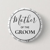 Botanische moeder van de bruidegom huwelijksfeest ronde button 5,7 cm (Voorkant)