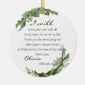 Botanische moeder van de Groom Bride Wedding Gift Keramisch Ornament (Voorkant)