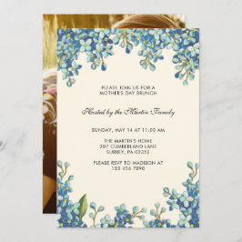 Botanische Moederdag Brunch Fotouitnodiging Kaart