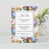 botanische Moederdag Brunch Kaart (Staand voorkant)