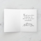 Botanische Moederdag-Kaart Bedankkaart (Binnen)