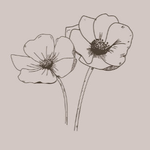 Botanische Moederdag van de Floral Line Drawing Ka Bedankkaart