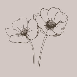 Botanische Moederdag van de Floral Line Drawing Ka Bedankkaart