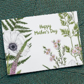 Botanische moederdag van de Leafy wildbloem Kaart