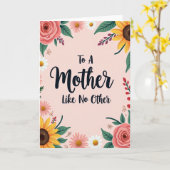 Botanische Moeders Liefdes Kaart (Gele Bloem)