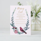 Botanische Moeder's Zegen Kaart Gebed Nota Kaart (Staand voorkant)