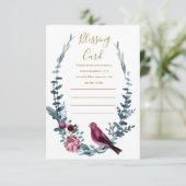 Botanische Moeder's Zegen Kaart Gebed Nota Kaart (Staand voorkant)