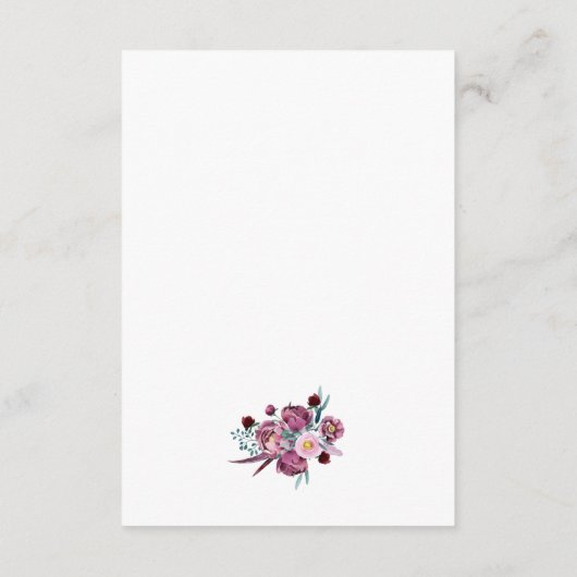 Botanische Moeder's Zegen Kaart Gebed Nota Kaart (Achterkant)