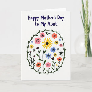 Botanische Moedersdag Tante Kaart