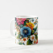 Botanische mok van florale koffie (Voorkant links)