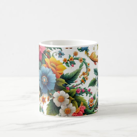 Botanische mok van florale koffie (Center)