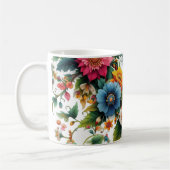 Botanische mok van florale koffie (Links)