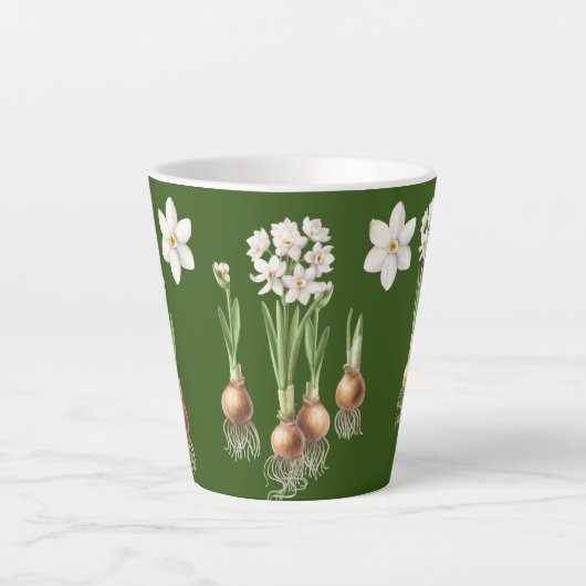Botanische Mok van lentekort - Lentegroen (Voorkant)
