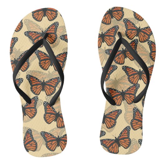 Botanische Monarch vlinders patroon Teenslippers (Voetbed)