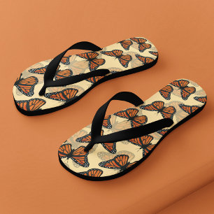 Botanische Monarch vlinders patroon Teenslippers