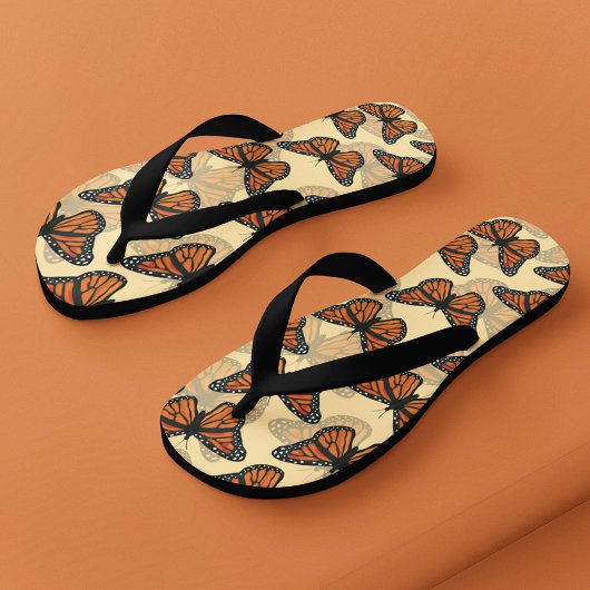 Botanische Monarch vlinders patroon Teenslippers