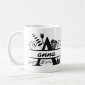 Botanische monogram A " ANNA " Koffiemok (Links)