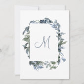 Botanische monogram bruiloft — Gegevens Kaart (Voorkant)