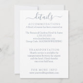 Botanische monogram bruiloft — Gegevens Kaart (Achterkant)