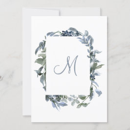 Botanische monogram bruiloft — Gegevens Kaart