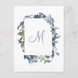 Botanische monogram bruiloft nodigt Briefkaart uit