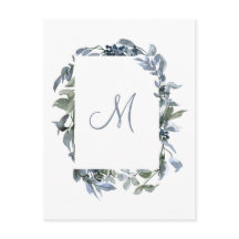 Botanische monogram bruiloft nodigt Briefkaart uit