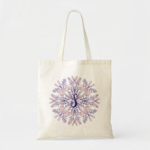 Botanische monogram cottcore boho florale roze