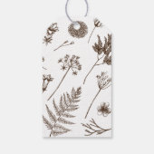 botanische monogram Crest Welkom Favor Gif Cadeaulabel (Achterkant)