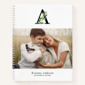 Botanische monogram Galerij met 4 foto's Notitieboek (Voorkant)